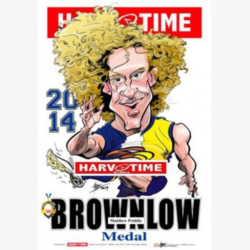 2014 Brownlow Medal - Matt Priddis Eagles (Harv Time Poster)