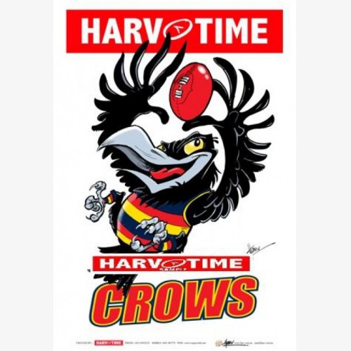 Adelaide Crows Mascot (Harv Time Poster)