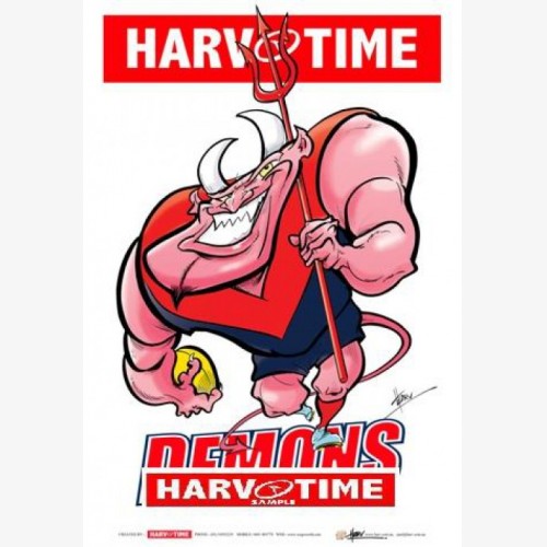Melbourne Demons Mascot (Harv Time Poster)