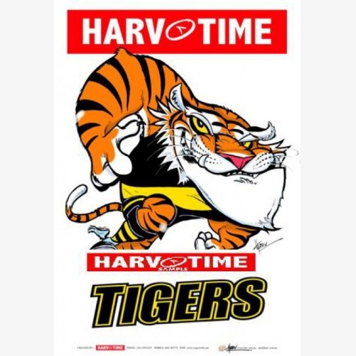 Richmond Tigers Mascot (Harv Time Poster)