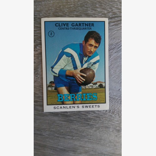 1968 Scanlens Rugby League Clive Gartner card