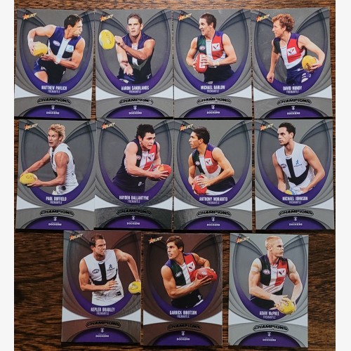 2011 Select AFL Champions Silver Holofoil Parallel Team Set (11)- Fremantle Dockers