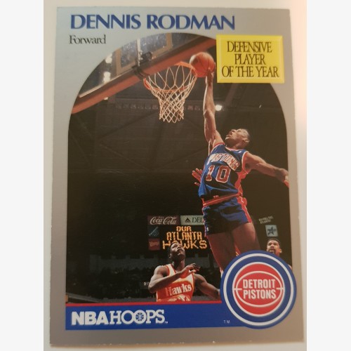 1990 NBA hoops DENNIS RODMAN #109- DEFENSIVE PLAYER OF THE YEAR