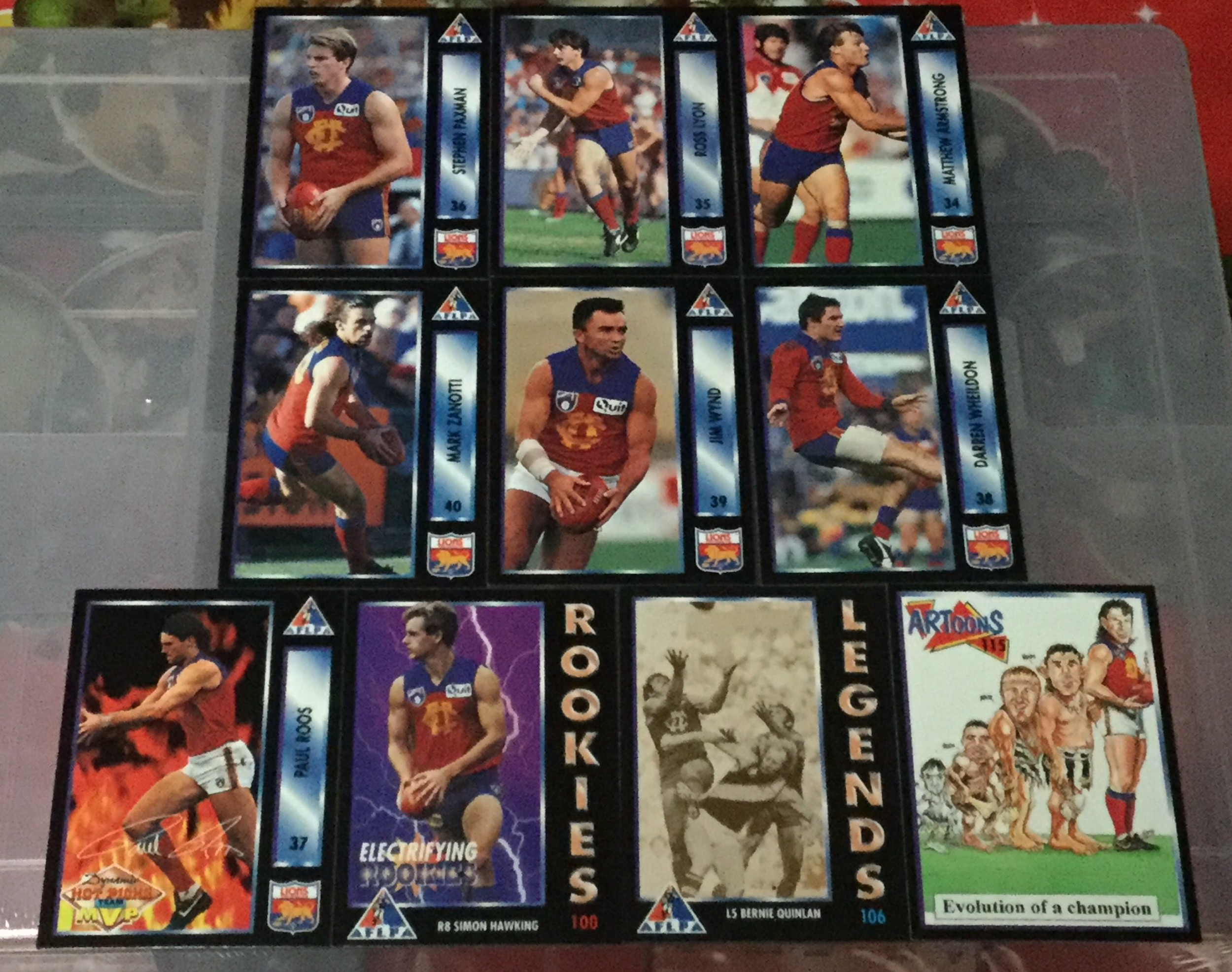 1994 AFL DYNAMIC AFLPA TEAM SET FITZROY LIONS Gimko